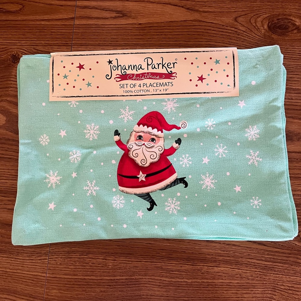 Johanna Parker Christmas Placemats with Santa Design